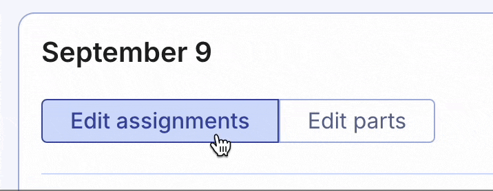 JW meeting scheduling modes �– edit meeting parts or edit assignments