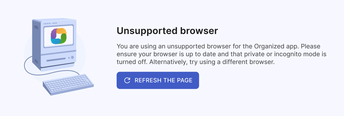 Unsupported browser